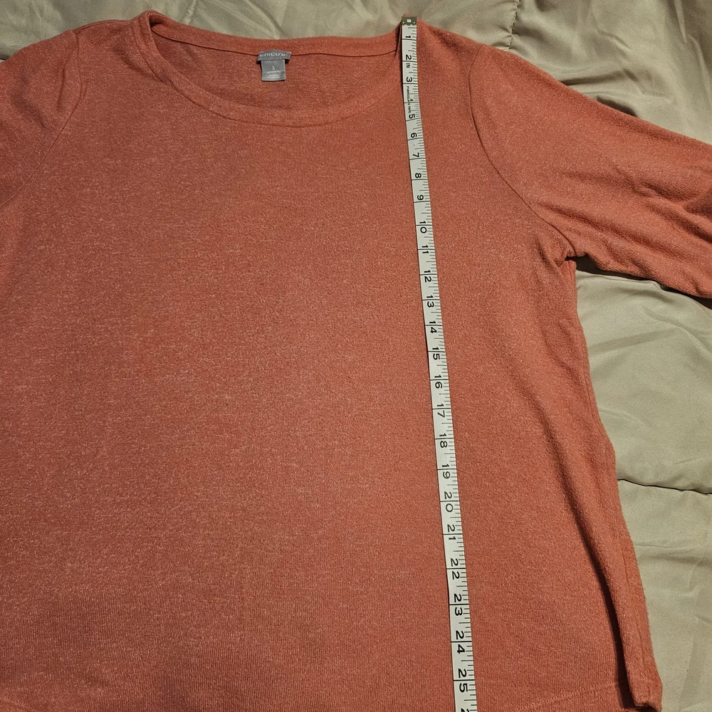 💞 Chico's Coral Short Sleeve Top - Picture 2 of 5